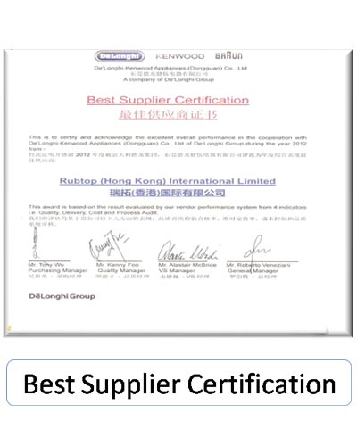Best Supplier Certification